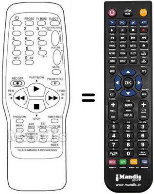 Télécommande équivalente Sinudyne FT20500
