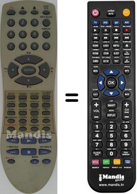 Télécommande équivalente Orion VDR4003