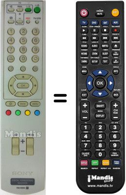 Télécommande équivalente Sony RM-X800 Télécommande équivalente Sony RM-X800
