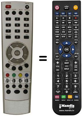 T&eacute;l&eacute;commande &eacute;quivalente Grandin 23 LCD 02