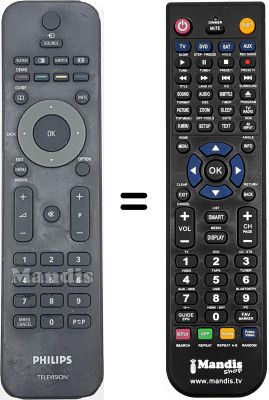Télécommande équivalente Philips 37PFL3403D / 12