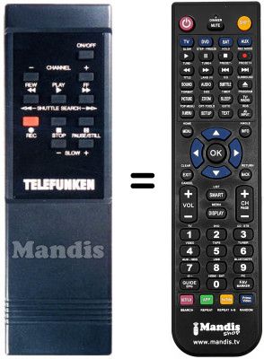 Télécommande équivalente NordMende V1503K Télécommande équivalente NordMende V1503K