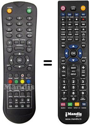 Télécommande équivalente ASANO 26DF3002H