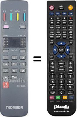 Télécommande équivalente Thomson HTM21037 Télécommande équivalente Thomson HTM21037