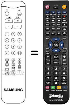 Télécommande équivalente Samsung CB5062A Télécommande équivalente Samsung CB5062A