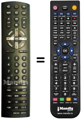 Télécommande équivalente REMCON559 Télécommande équivalente REMCON559