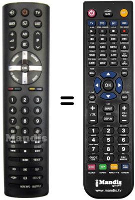 Télécommande équivalente REMCON740