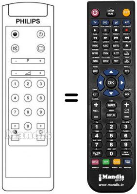 Télécommande équivalente Philips 52ZZ3533 Télécommande équivalente Philips 52ZZ3533