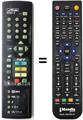 Télécommande équivalente Metz 63TB72100MT