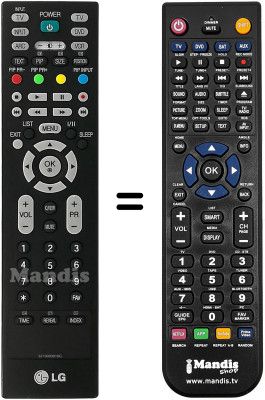 Télécommande équivalente LG 42PC3RV-TV Télécommande équivalente LG 42PC3RV-TV