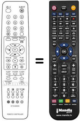 Télécommande équivalente LG KB20U71X