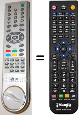 Télécommande équivalente LG RL44NZ21RB Télécommande équivalente LG RL44NZ21RB