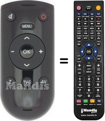 Télécommande équivalente Grundig 377950T