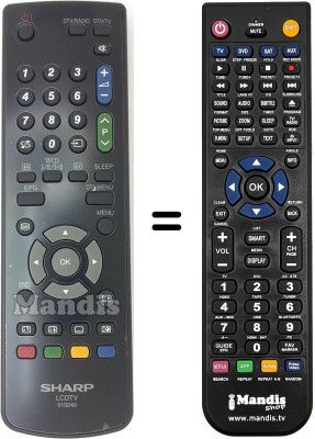 Télécommande équivalente Sharp LC-20AD5ERUS