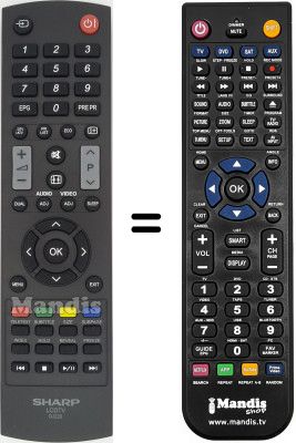 Télécommande équivalente Sharp LC-22LE430E