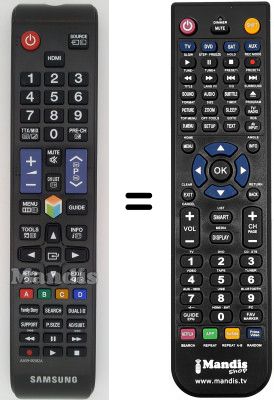 Télécommande équivalente Samsung UE37ES5500