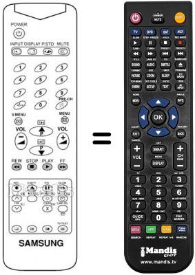 Télécommande équivalente AA59-10075C Télécommande équivalente AA59-10075C