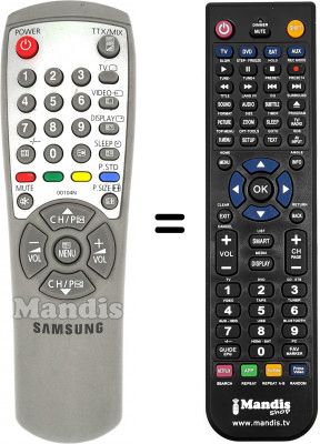 Télécommande équivalente Samsung CZ21F12TSXXEH Télécommande équivalente Samsung CZ21F12TSXXEH
