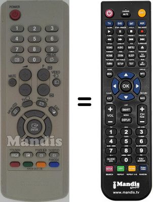 Télécommande équivalente Samsung CZ21K22TSX/XEH Télécommande équivalente Samsung CZ21K22TSX/XEH