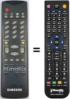 Télécommande équivalente Samsung TVP3351F Télécommande équivalente Samsung TVP3351F