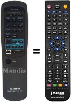 T&eacute;l&eacute;commande &eacute;quivalente RC-6AS14