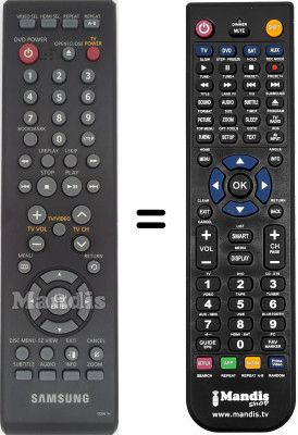 Télécommande équivalente Samsung DVD1080P7 Télécommande équivalente Samsung DVD1080P7