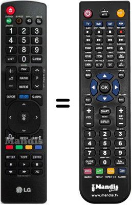 Télécommande équivalente LG 32LK430 Télécommande équivalente LG 32LK430