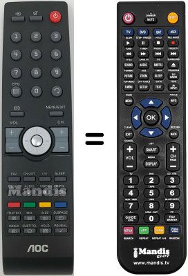 Télécommande équivalente AOC L42HA91