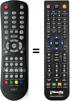 Télécommande équivalente Airis MW162