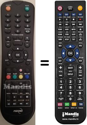 T&eacute;l&eacute;commande &eacute;quivalente ASANO 42DF3002H