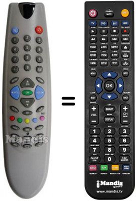 Télécommande équivalente NordMende NMC2880SE Télécommande équivalente NordMende NMC2880SE