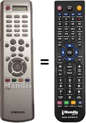 Télécommande équivalente Samsung CW29A208PYX/XEC Télécommande équivalente Samsung CW29A208PYX/XEC