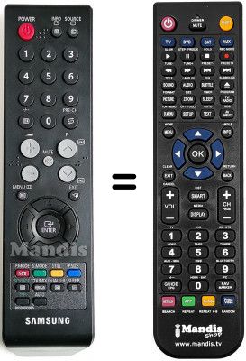 Télécommande équivalente Samsung BN5900596A Télécommande équivalente Samsung BN5900596A