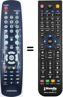 T&eacute;l&eacute;commande &eacute;quivalente Samsung PS42A457P1D/XXU