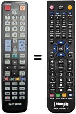 Télécommande équivalente Samsung UE55C6000 Télécommande équivalente Samsung UE55C6000