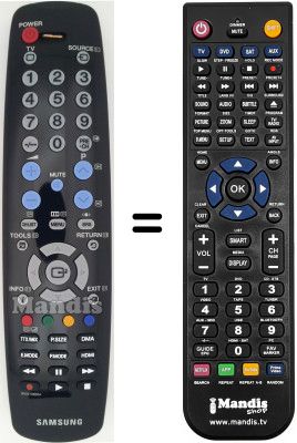 Télécommande équivalente Samsung LE26A451C1XBT Télécommande équivalente Samsung LE26A451C1XBT