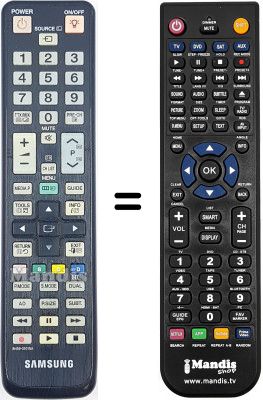Télécommande équivalente Samsung UE32C6200RS/XZG Télécommande équivalente Samsung UE32C6200RS/XZG