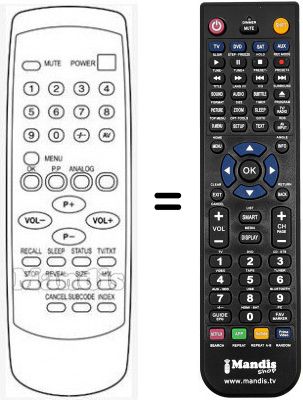 Télécommande équivalente RC34-4S