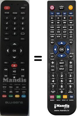 Télécommande équivalente Blusens TP 810