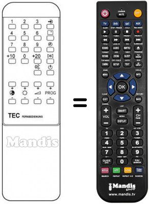 Télécommande équivalente REMCON1253