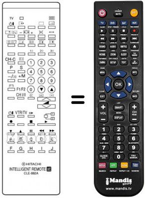 Télécommande équivalente Hitachi C33-S900