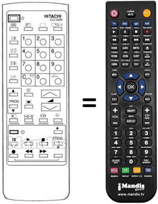 T&eacute;l&eacute;commande &eacute;quivalente Hitachi CL2841TAN