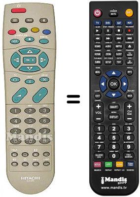 Télécommande équivalente Hitachi 32PD2100