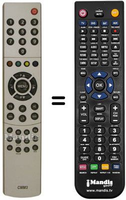 Télécommande équivalente NordMende MD40333 Télécommande équivalente NordMende MD40333
