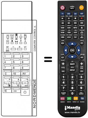 Télécommande équivalente NordMende SPECTRA STEREO 5500 Télécommande équivalente NordMende SPECTRA STEREO 5500