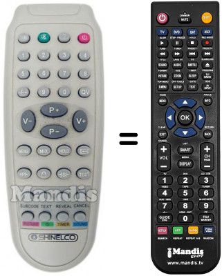 Télécommande équivalente Shinelco CRTC21RF