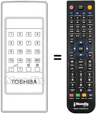 Télécommande équivalente CT-958