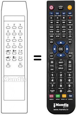 Télécommande équivalente Daewoo DCS1437 Télécommande équivalente Daewoo DCS1437