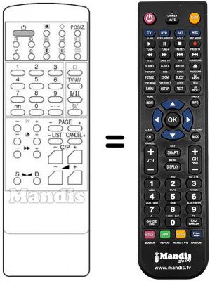 Télécommande équivalente REMCON1113
