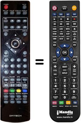 T&eacute;l&eacute;commande &eacute;quivalente DMTech DMLED24TB-FHDH3